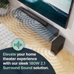 MAJORITY Teton Plus Bluetooth Soundbar with Subwoofer