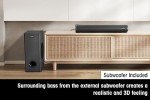 2.1 Sound Bar with Deep Bass for TV