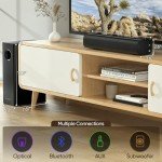 Compact Soundbar with Subwoofer for Smart TV