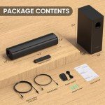 Compact Soundbar with Subwoofer for Smart TV