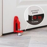 Portable Door Lock Brace for Home Security, Red