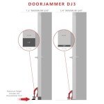 Portable Door Lock Brace for Home Security, Red
