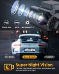 GKU 4K Dash Cam with Wi-Fi & Night Vision