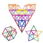 Magnetic Building Sticks and Blocks Set for All Ages