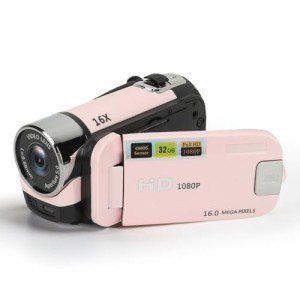 1080P HD Digital Camera with 16X Zoom - Pink