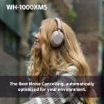 Sony WH-1000XM5 Wireless Noise Cancelling Headphones - Smoke Pink