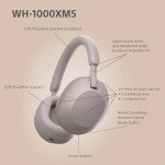 Sony WH-1000XM5 Wireless Noise Cancelling Headphones - Smoke Pink