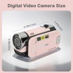1080P HD Digital Camera with 16X Zoom - Pink