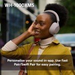 Sony WH-1000XM5 Wireless Noise Cancelling Headphones - Smoke Pink
