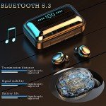 Bluetooth 5.3 Wireless Earbuds with Microphone - Black