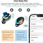 Bluetooth 5.3 Wireless Earbuds with Microphone - Black