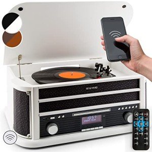 Auna Bluetooth Vinyl Record Player with Speakers