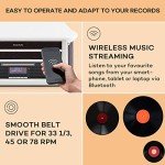 Auna Bluetooth Vinyl Record Player with Speakers