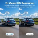 KAWA 2K QHD Dash Cam with Voice Control