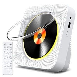 Bluetooth CD Player with Dual Speakers and Remote
