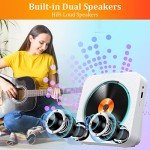 Bluetooth CD Player with Dual Speakers and Remote