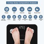 Smart Body Fat Scale with App - Black