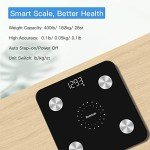Smart Body Fat Scale with App - Black