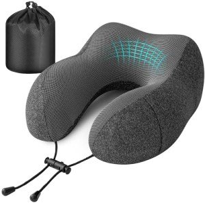 Jiancrate Travel Pillow: Memory Foam, Lightweight & Ergonomic