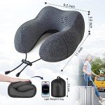 Jiancrate Travel Pillow: Memory Foam, Lightweight & Ergonomic