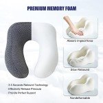 Jiancrate Travel Pillow: Memory Foam, Lightweight & Ergonomic