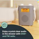 Waterproof Portable DAB Radio with Bluetooth & 15H Battery