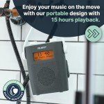 Waterproof Portable DAB Radio with Bluetooth & 15H Battery