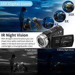 ORDRO FHD 1080P Night Vision Vlogging Camera