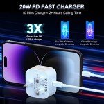 20W USB-C Fast Charger & 6FT Cable for iPhone