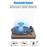Vosterio Bluetooth Turntable with Speakers - Walnut