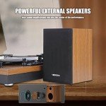 Vosterio Bluetooth Turntable with Speakers - Walnut
