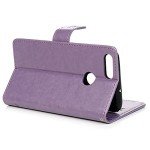 Light Purple PU Leather Flip Case for Huawei P Smart