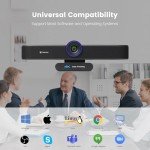 TONGVEO 4K Webcam with AI Auto Framing