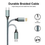 4-in-1 Nylon Braided Multi Charger Cable - 1.2M