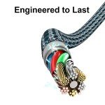 4-in-1 Nylon Braided Multi Charger Cable - 1.2M