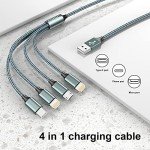 4-in-1 Nylon Braided Multi Charger Cable - 1.2M
