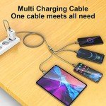 4-in-1 Nylon Braided Multi Charger Cable - 1.2M