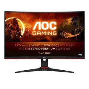 AOC 27" FHD Curved Gaming Monitor, 240Hz