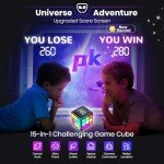 Rechargeable Game Handheld Cube with 15 Fun Games