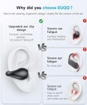 EUQQ Bone Conduction Wireless Earbuds with Mic