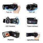 Heegomn 1080p Mini Video Camera for Vlogging