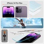 Spigen Glas.tR EZ Fit Tempered Glass for iPhone 14 Pro Max