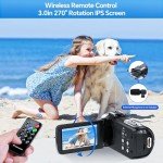 CAMWORLD 4K Video Camera with Night Vision and Zoom