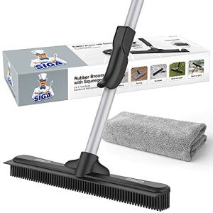 MR.SIGA 3-in-1 Pet Hair Removal Broom & Squeegee