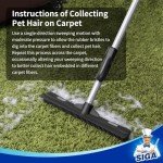 MR.SIGA 3-in-1 Pet Hair Removal Broom & Squeegee