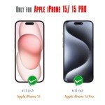 2-Pack Tempered Glass Screen Protectors for iPhone 15/15 Pro