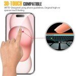 2-Pack Tempered Glass Screen Protectors for iPhone 15/15 Pro