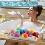 Vegan Bath Bomb Gift Set for Women, 9 Pieces