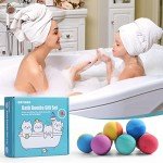 Vegan Bath Bomb Gift Set for Women, 9 Pieces