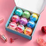 Vegan Bath Bomb Gift Set for Women, 9 Pieces